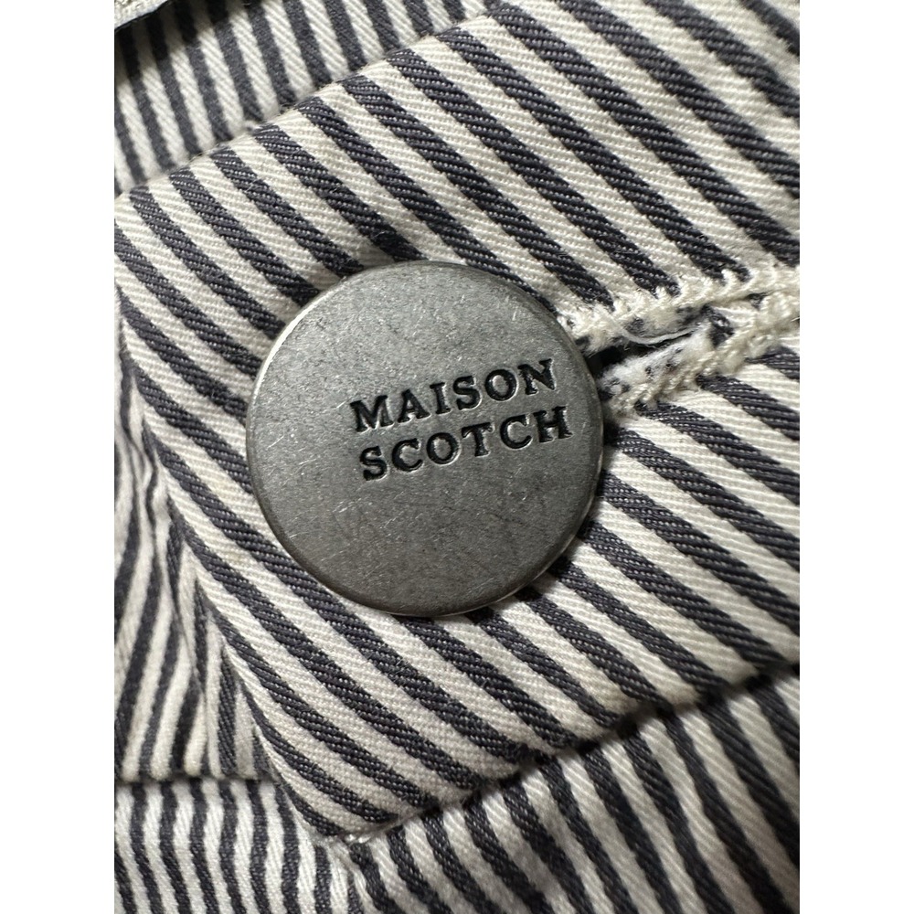 Scotch & Soda Maison Scotch Size 29 Grey/White Striped Bermuda Shorts - Picture 12 of 16